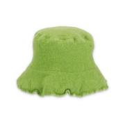 Grøn uld bucket hat til mænd