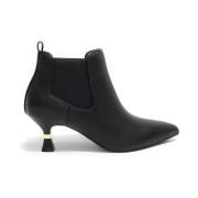 Sorte Læderstøvler til Kvinder