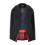 Churchill Peacoat i Navy Royal Stewart Tartan