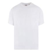 Hvid Jersey Bomuld T-shirt med Equestrian Teddy Logo