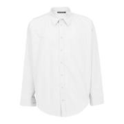 Hvid Oversized Bomuldsskjorte