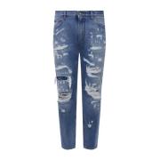 Blå Bomuld Denim Jeans til Mænd