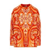 Hyggelig Orange Intarsia Sweater