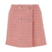 Pink Boucle Mini Nederdel