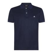 Blå Herre Polo Shirt med Logo på Kraven