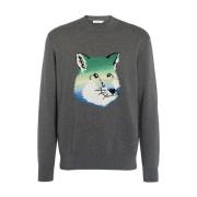 Vibrant Fox Head Grå Sweater