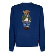 Blå Sweaters med Polo Bear Design