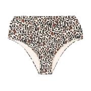 Leopard Print High-Rise Bikini Briefs