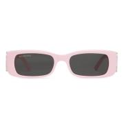 Vintage-inspirerede Pink Rektangulære Solbriller