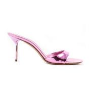 Pink Mirrored Leather Lidia Mule