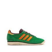 Grøn/Orange Strikket Sneakers