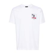 Hvide T-shirts og Polos med Grafisk Print