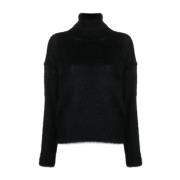 Sort Mohair Loose-Fit Sweater