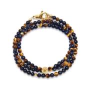The Mykonos Collection - Brown Tiger Eye, Matte Onyx, and Gold