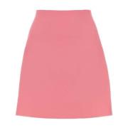Lyserød Mini Nederdel i Polyester
