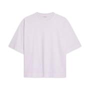 Lilla Bomuld T-shirt med Oversized Snit