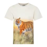Ivory Tiger Print T-Shirt
