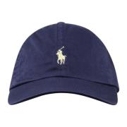 Blå Bomuldshat med Pony Logo