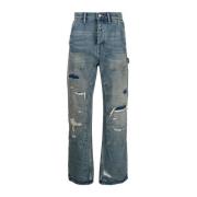MID INDIGO Relaxed Fit Carpenter Jeans