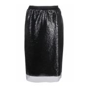 Micropaillette Nederdel med Elastisk Talje
