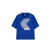 Blå Printet Svømme T-shirt til Drenge