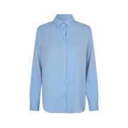 Lysblå Slim Fit Skjorte med Lange Ærmer