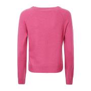 Cashmere Basic Sweater i Pink