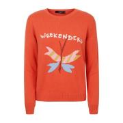 Bomuldssweater med sommerfugl