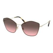 Solbriller i Pale Gold/Pink Grey Shaded