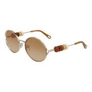 Guld/brun solbriller