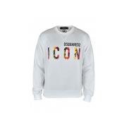 Hvid ICON Palm Grafisk Sweatshirt
