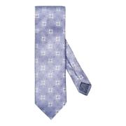 Blomstret silke lyseblå slips