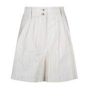 Pinstripe Hvide Shorts