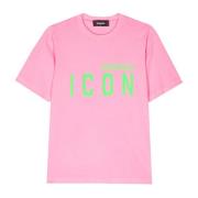 Icon Print Pink T-shirt