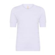 Skovhuus 3373 Structured O-Neck T-Shirt Toppe T-Shirts 3373 White