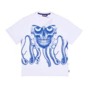 Hvid Skull Streetwear Tee Shirt