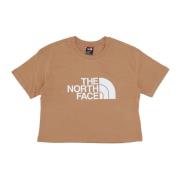 Cropped Easy Tee Almond Butter/White