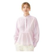 Cotton voile Victorian-stil bluse Anna