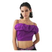 Off-shoulder cropped top Pop