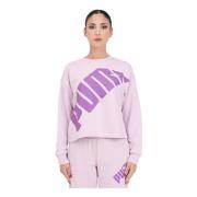 Pink Power Crew Logo Sweater
