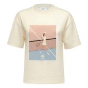 Tennis Print Oversized T-Shirt
