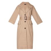 Sand Trenchcoat med Lommer