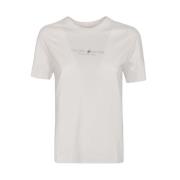 Hvid Slogan Print T-Shirt