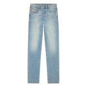 Klassiske Straight Jeans Blå Vask
