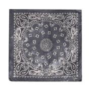 Paisley Print Silketørklæde Grå