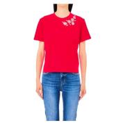 Røde T-shirts og Polos med Strass Krave