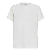 Hvid Paisley Print Bomuld T-shirt