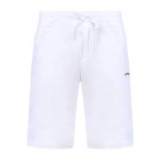 Hvid Bomuld Bermuda Shorts