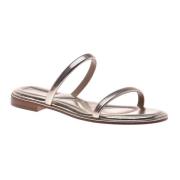 Slipper in platinum nappa leather