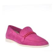 Loafer in fuchsia suede